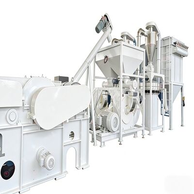 90KW Power WPC Pulverizer Machine with Pulse Dust Collector and Air Water Cooling System