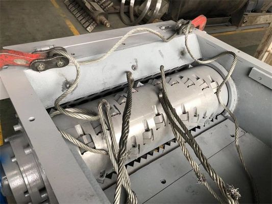 Single Shaft Plastic Shredder Machine Siemens PLC Monitoring For Waste Rubber Tire