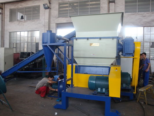 Agricultural Film PLC Control Plastic Shredder Double Shaft Type 45KW Power